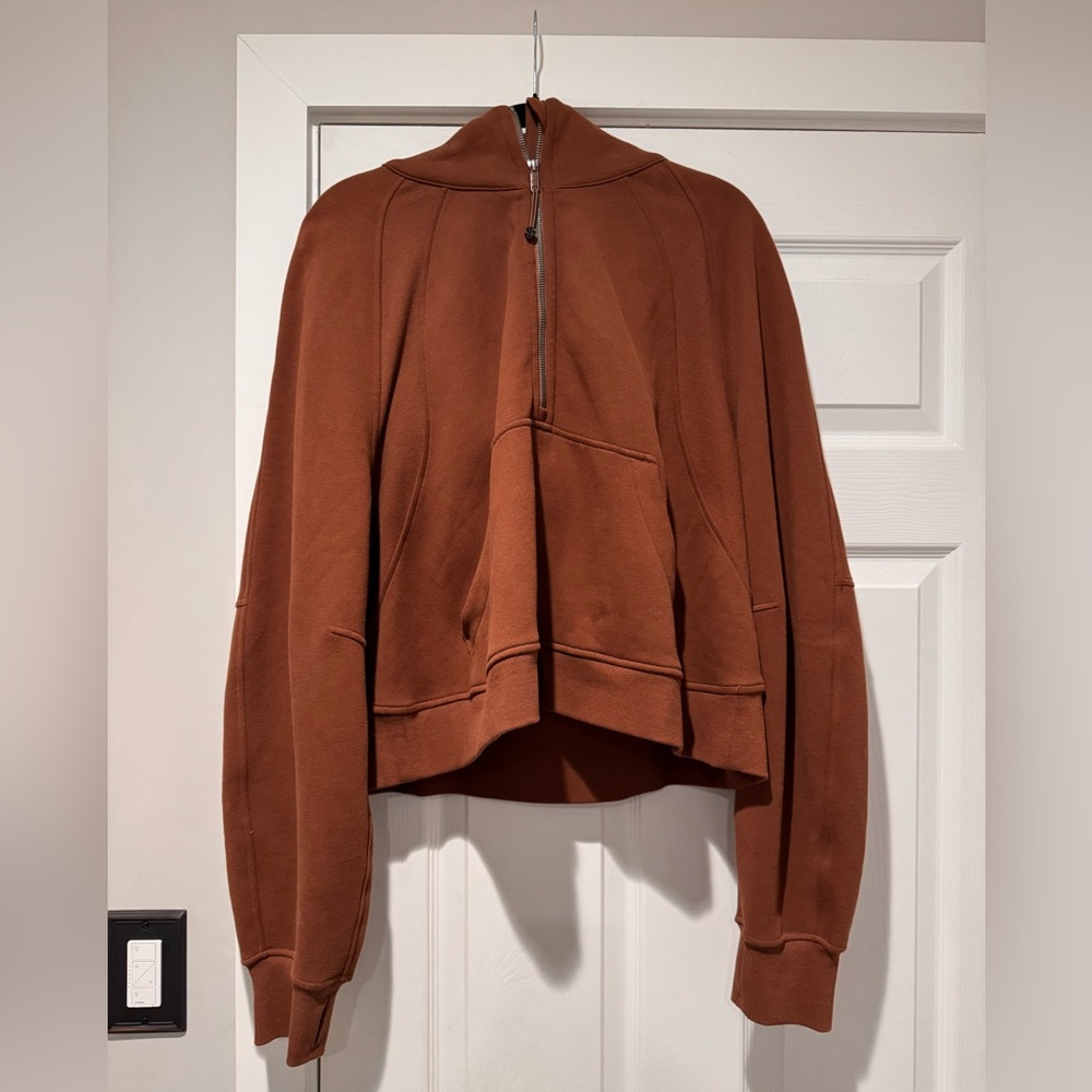 Auth.✅ RARE Lululemon 1/4 Scuba in “Copper Brown” Size XL/XXL🤎